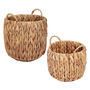Set Of Two Water Hyacinth Planter Baskets, thumbnail 2 of 3