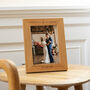 Personalised Oak Wedding Photo Frame, thumbnail 1 of 9