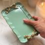 Stocking Filler Jewellery Trinket Tray Vintage White Or Green, thumbnail 3 of 4