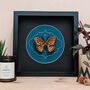 3D Butterfly Embroidery Art Mounted And Framed, thumbnail 1 of 9