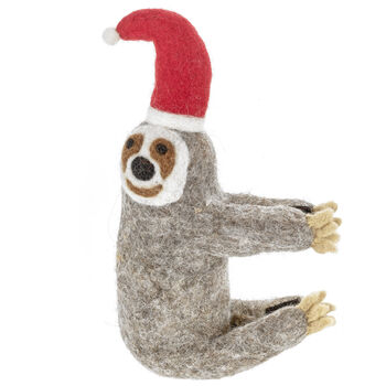 Felt Sloth Christmas Tree Topper, 3 of 3
