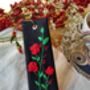 Bookmark With Hand Embroidered Red Rose, thumbnail 1 of 7
