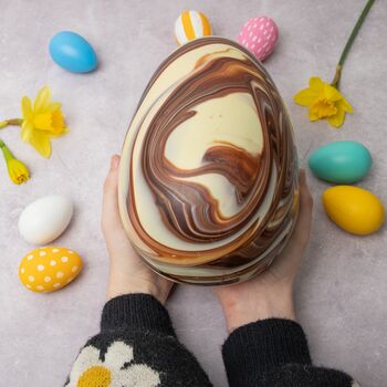 Giant Marbled Chocolate Easter Egg, 2 of 6