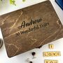 Carved Personalised Wooden Anniversary Box, thumbnail 2 of 11