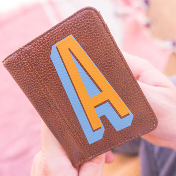 Personalised Initial Faux Leather Wallet, 3 of 5