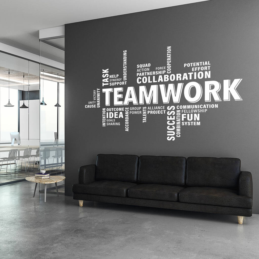 Teamwork Wall Sticker Decal Office Wall Art By SirFace Graphics ...