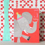 Mini Elephant 5th Birthday Card, thumbnail 1 of 4