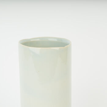 Large Cylinder Handmade Stoneware Vase In Powder Blue, 2 of 3