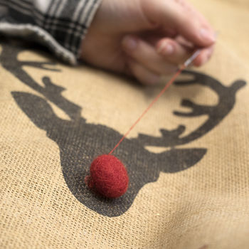 Personalised Christmas Sack With Felt Nose, 5 of 8
