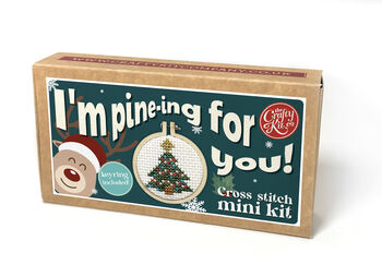 I'm Pine Ing For You! Christmas Mini Matchbox Cross Stitch Kit, 2 of 5