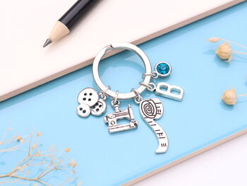 Personalised Sewing Keyring Seamstress Thank You Gift, 3 of 12