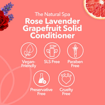 Rose Lavender Grapefruit Conditioner Bar All Hair Types, 4 of 10