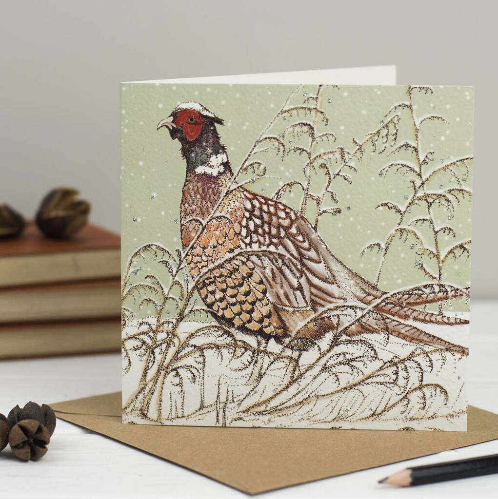 'Pheasant' Christmas Card, 1 of 2