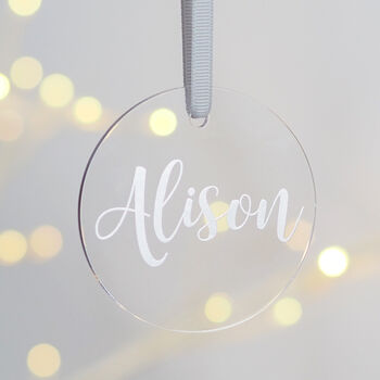 Personalised Foil And Acrylic Christmas Decoration, 3 of 6