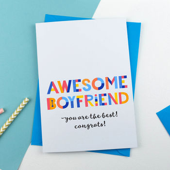 Awesome Boyfriend Card All Purpose Personalised Card, 2 of 2