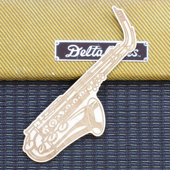 Saxophone Shaped Birchply Bookmark, 2 of 3