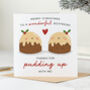 'Pudding Up With Me' Boyfriend Christmas Card, thumbnail 1 of 2