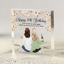 Personalised Floral Birthday Acrylic Block Gift For Her, thumbnail 1 of 6