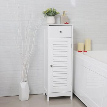 Slim Freestanding Bathroom Storage Cabinet With Drawer, 3 of 11