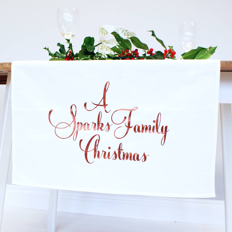 Personalised Family Christmas Table Runner, 1 of 3