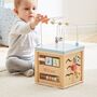 Personalised Peter Rabbit Wooden Activity Cube Toy, thumbnail 1 of 5