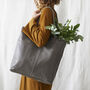 Fair Trade Handcrafted Large Leather Tote Shopper Bag, thumbnail 2 of 12