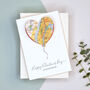 Personalised Map Heart Balloon Valentine's Card, thumbnail 4 of 11
