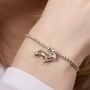 Sterling Silver French Bulldog Bracelet With 3D Charm, thumbnail 1 of 7