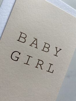 Handprinted Baby Girl Card, 3 of 3