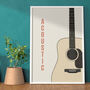 Acoustic Guitar Print | Guitarist Music Poster, thumbnail 6 of 6
