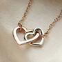 Mummy And Baby 9ct Gold Double Heart Necklace, thumbnail 6 of 7