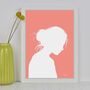 Contemporary Personalised Silhouette Portraits, thumbnail 3 of 11