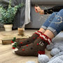 Personalised Christmas Pudding Wool Sofa Socks, thumbnail 1 of 4
