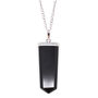 Gemstone Flat Pencil Pendant Black Agate, thumbnail 2 of 8