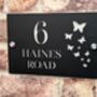Personalised Butterflies Design House Acrylic Number Sign, thumbnail 1 of 3