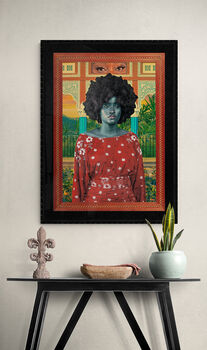 Portrait With Exotic Scenery On Giclee Paper, 4 of 12