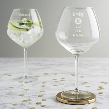 Personalised Special Age Birthday Goblet Glass For Her, 3 of 5