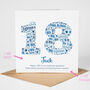 Blue Star Personalised 18th Birthday Card, thumbnail 2 of 5