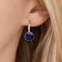 Navy Blue Crystal Huggie Statement Earrings, thumbnail 1 of 3