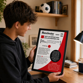 Personalised 18th Birthday Gift Birth Year Print For Football Fans, 4 of 12