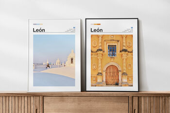 Personalised Minimalist Travel Poster | Leon Cathedral, 4 of 6