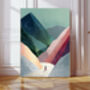 Cycling Mountain Set Of Two Landscape Art Prints, thumbnail 6 of 6