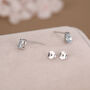 Genuine Swiss Blue Topaz Crystal Droplet Stud Earrings In Sterling Silver, thumbnail 2 of 12