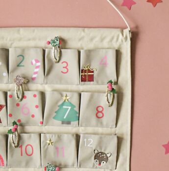 Christmas Reusable Fabric Advent Calendar, 2 of 2