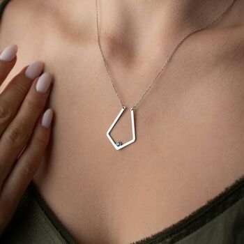 Eternal Bond Ring Holder Birthstone Necklace, 3 of 11
