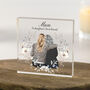 Gift From Daughter Custom Portrait Floral Wreath Keepsake, thumbnail 1 of 5