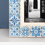Blue Moroccan Tile Effect Photo Frame, thumbnail 2 of 4