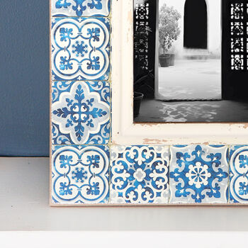 Blue Moroccan Tile Effect Photo Frame, 2 of 4