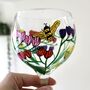 Freesia Hand Painted Gin Glass, thumbnail 3 of 8