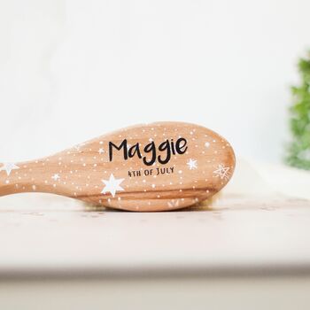 Personalised Star Hairbrush With Natural Bristles, 3 of 7
